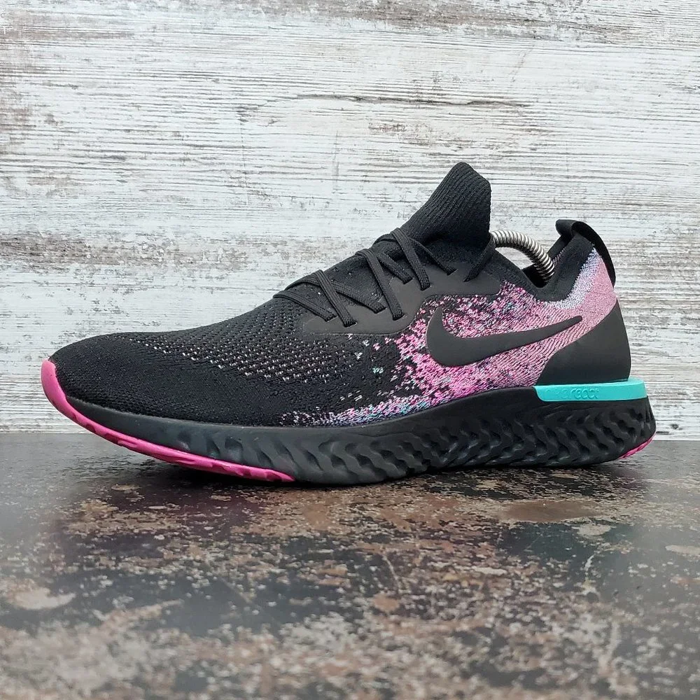 Nike Epic React Flyknit Running Shoes Sz 13 M Used BV1572 001 Miami Vice